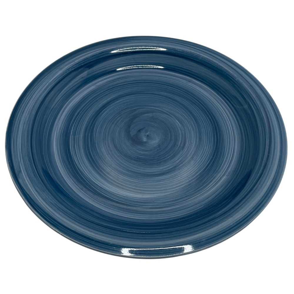 Citrus Grove Blue Swirl Hand Painted 10.5 Inch Ceramic Dinner Plate Replacement